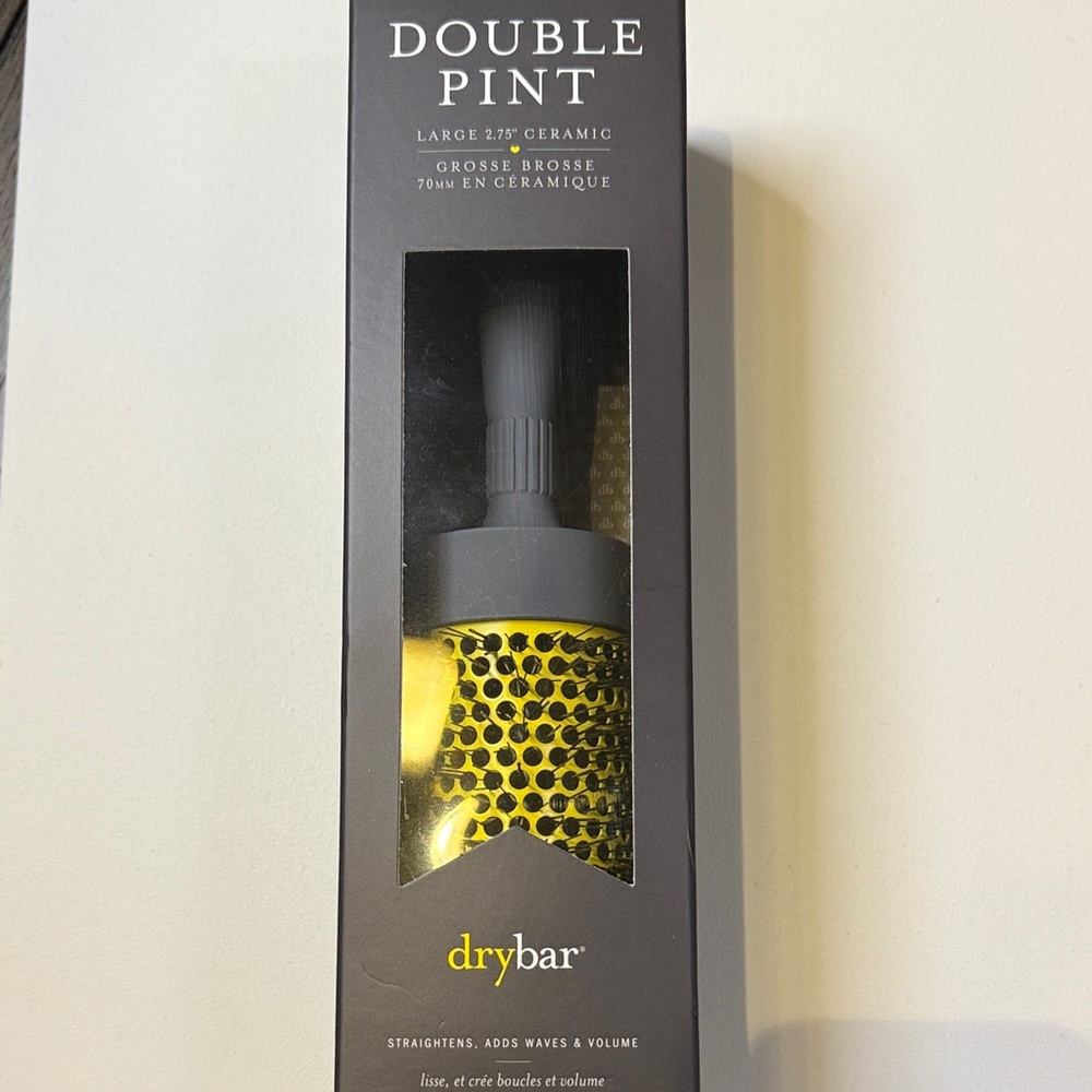 Drybar Double Pint Ceramic Brush in Yellow and Gray